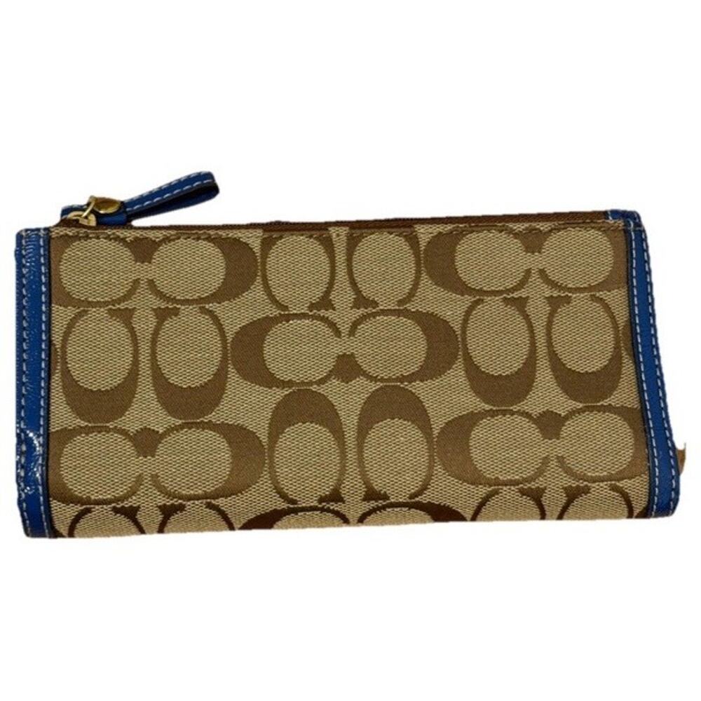 NWT Coach Y2K Signature Stripe Hobo Bag Wallet SET Khaki & Blue Jacquard 3254-1 - Picture 12 of 16